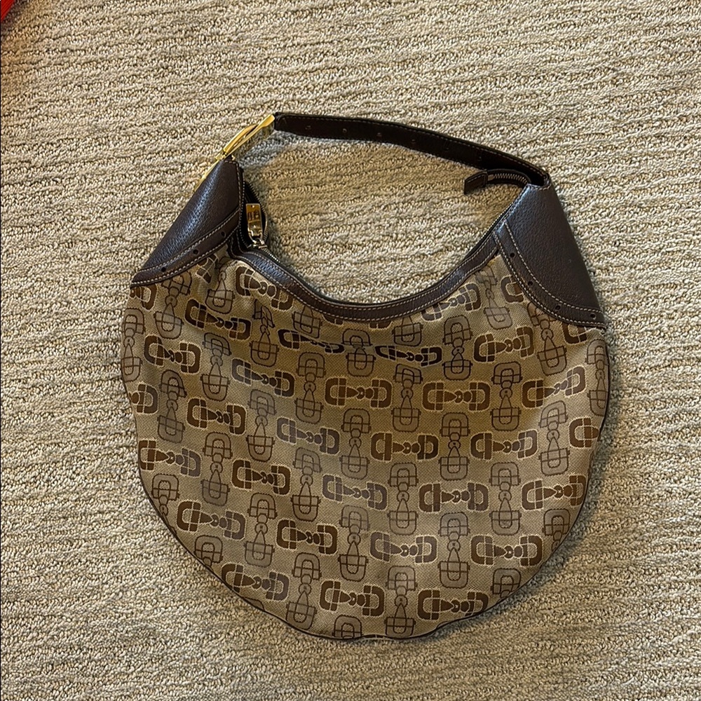 Gucci Brown Monogram Shoulder Bag